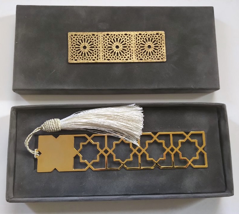Arabic Geometry Gold Plated Bookmark