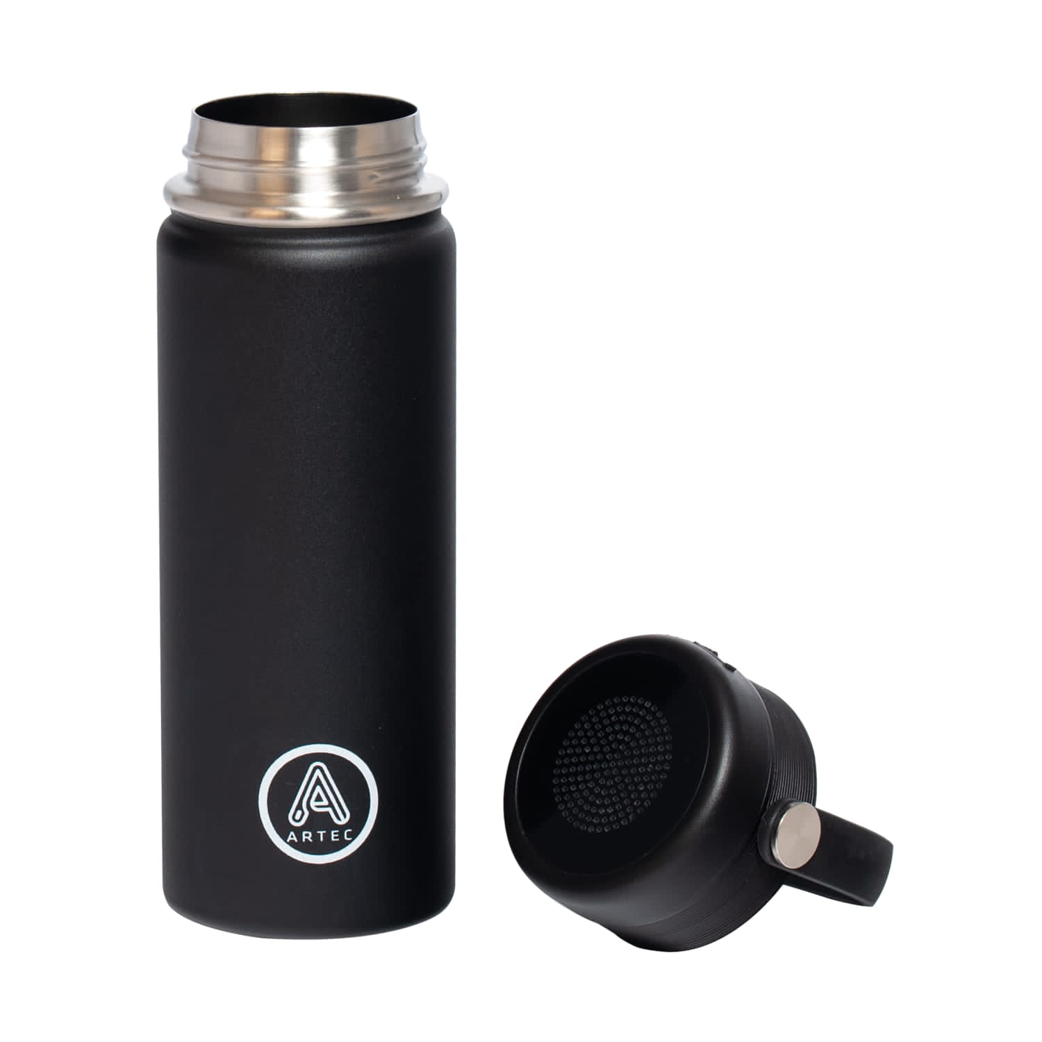 Thermos with Integrated Speaker.