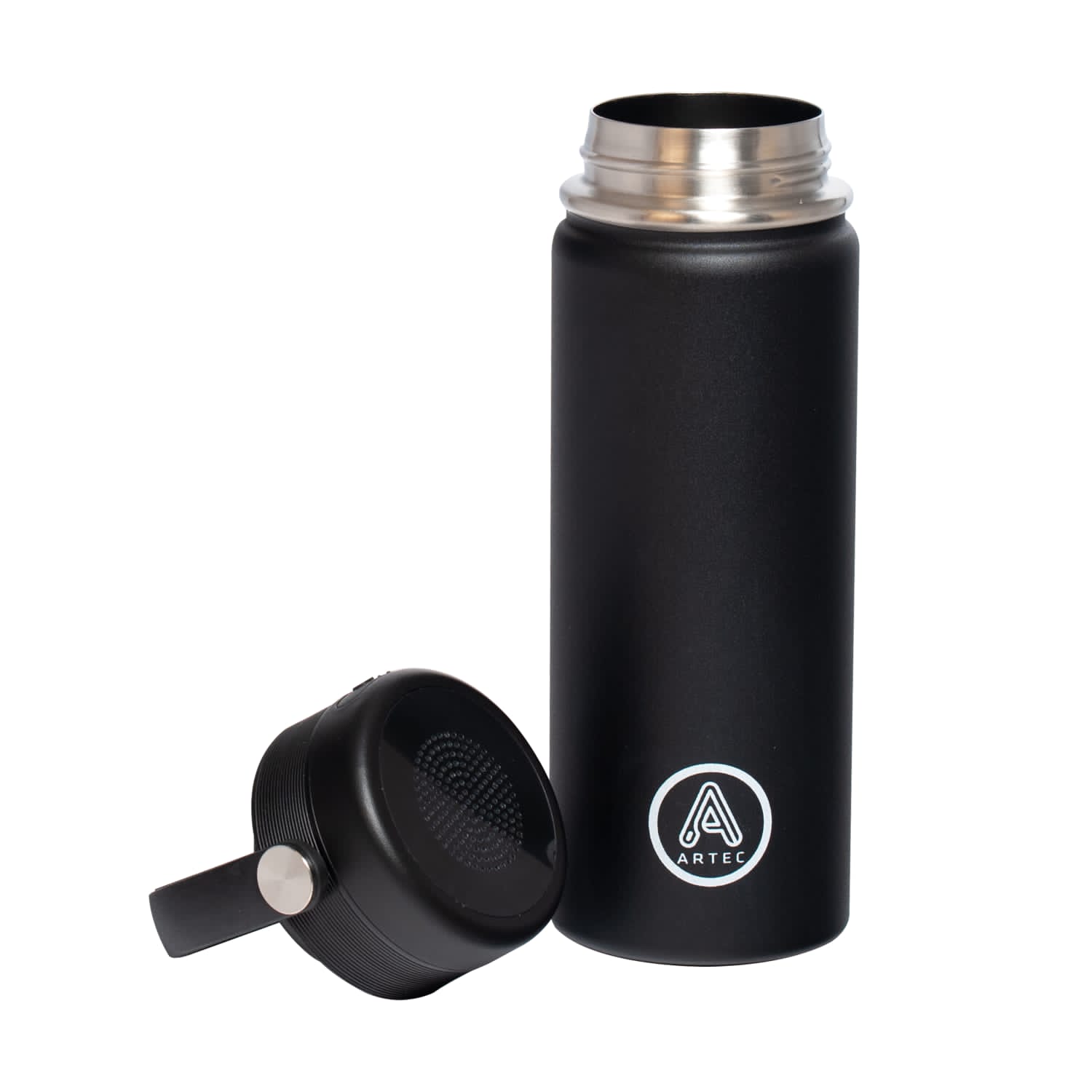 Thermos with Integrated Speaker.