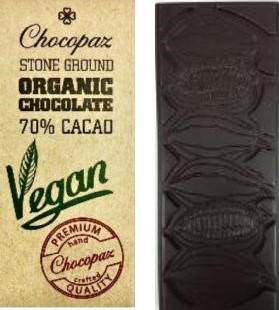 Chocopaz Organic Vegan & Sugarfree Chocolate Classic 70%Cacao
