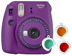 Fujifilm Instax Mini 9 Purple with Clear Accents Instant Film Camera