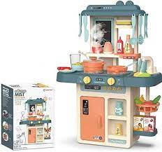 Pretend Play Kitchen Set with Lights and Sounds for Kids