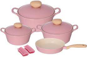 Neoflam Retro Cookware Set Of 9Pcs - Baby Pink